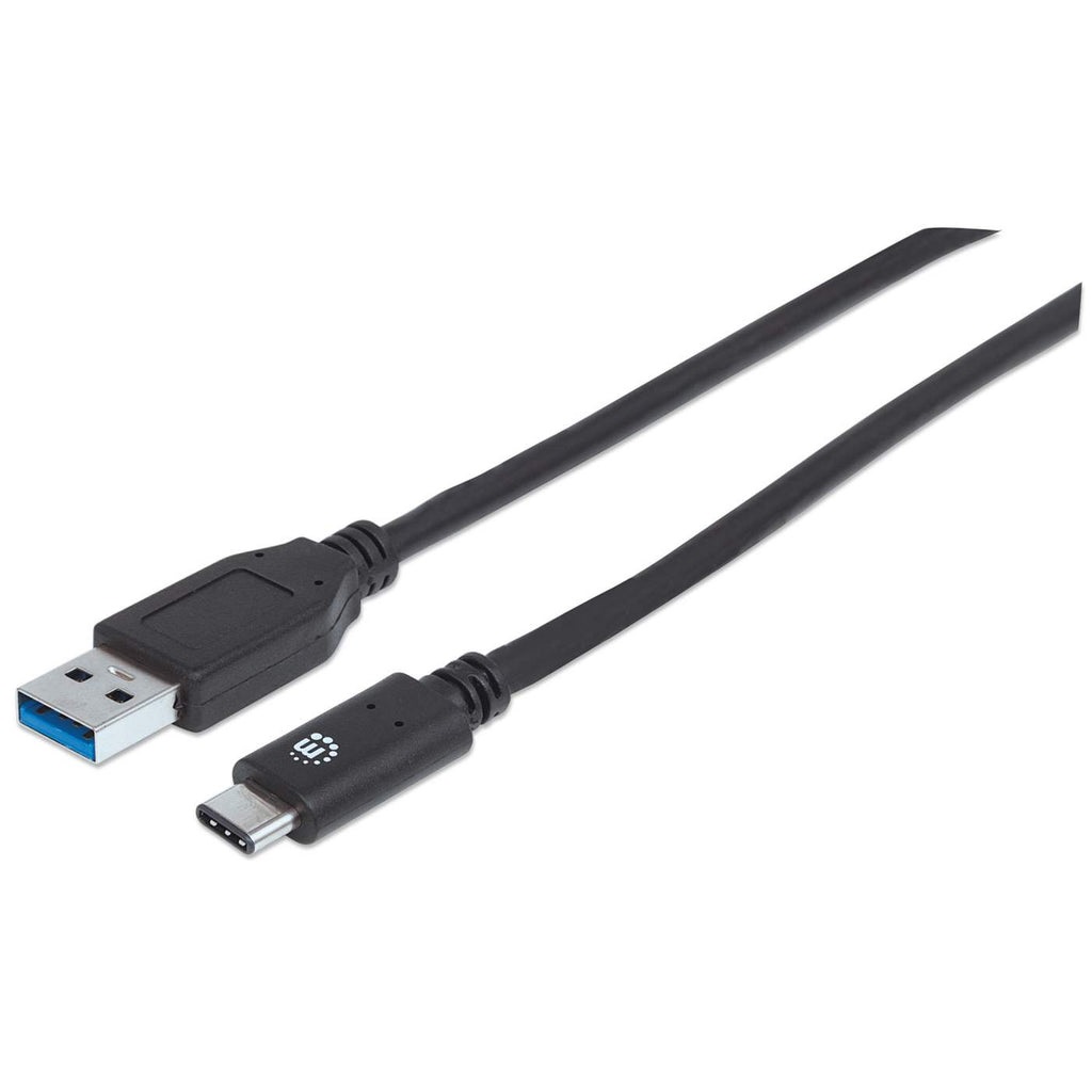 Manhattan Cavo USB 3.2 Gen 2 (3.1 Gen 2) 1 m USB A Maschio / USB C Maschio Nero - Fino a 10 Gbps