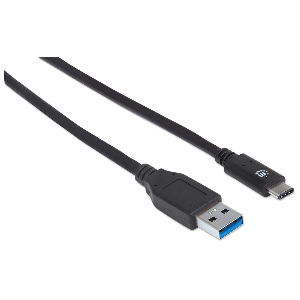 Manhattan Cavo USB 3.2 Gen 2 (3.1 Gen 2) 1 m USB A Maschio / USB C Maschio Nero - Fino a 10 Gbps