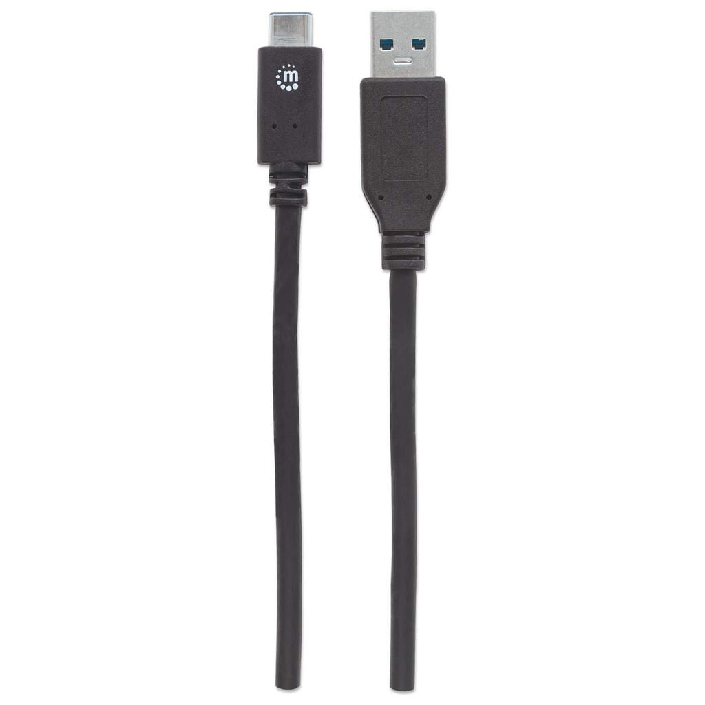 Manhattan Cavo USB 3.2 Gen 2 (3.1 Gen 2) 1 m USB A Maschio / USB C Maschio Nero - Fino a 10 Gbps