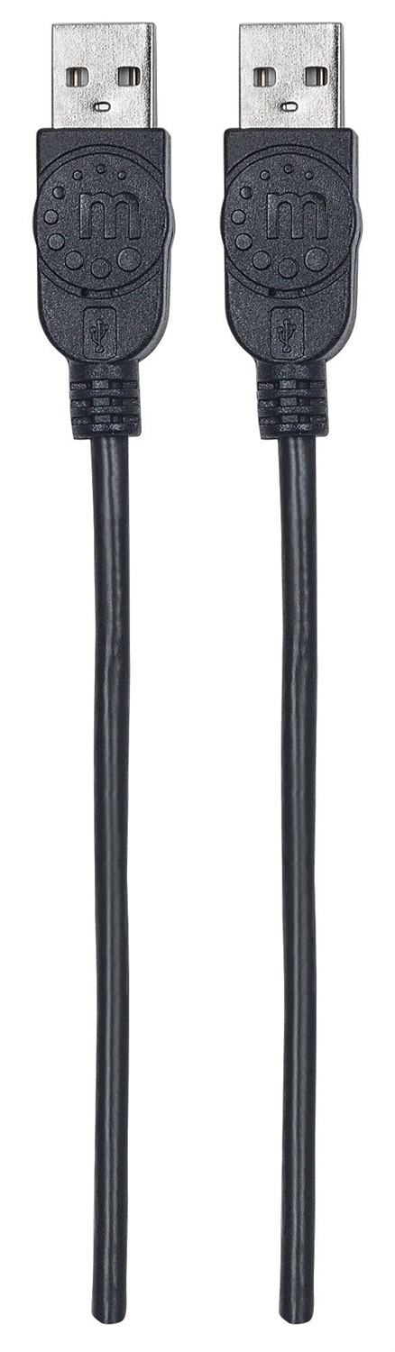 Manhattan Cavo USB 2.0 A Maschio/Maschio 1 m - Nero, Velocità fino a 480 Mbps, Schermato