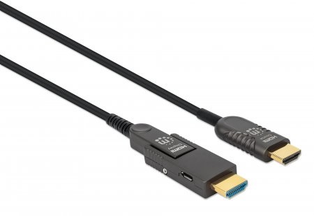 Manhattan Cavo HDMI™ Attivo in Fibra Ottica 20m con Connettore Staccabile