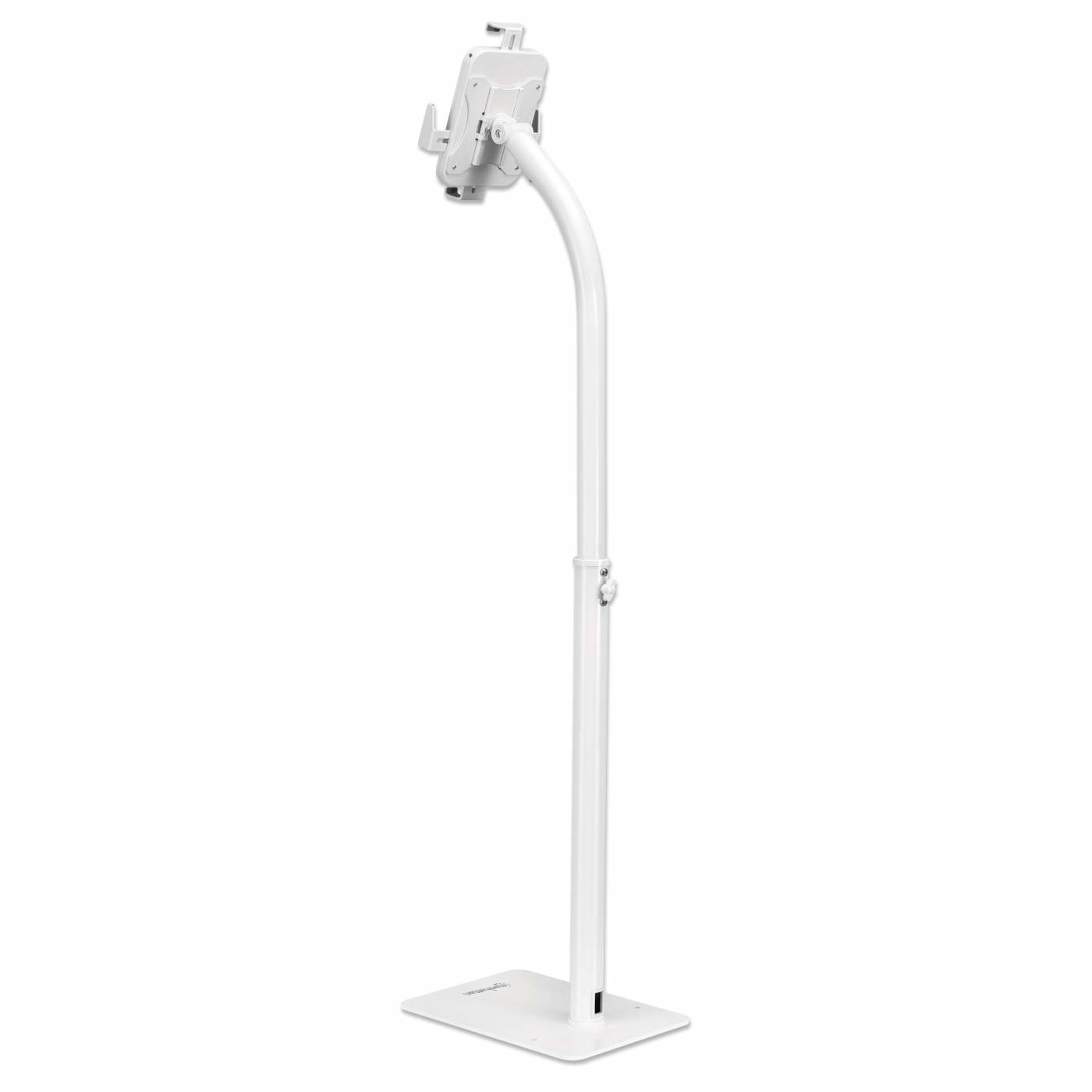 Manhattan Supporto da Pavimento Antifurto per Tablet e iPad 7,9-11'' Bianco con Rotazione 360°
