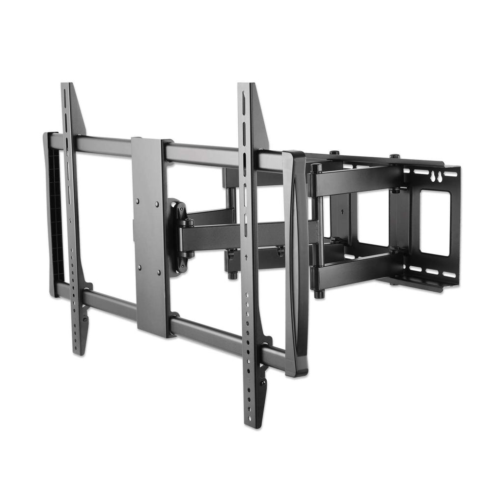 Manhattan 461221 - Supporto da parete universale per TV da 60 a 100 pollici, inclinabile e orientabile, fino a 80 kg, colore Nero