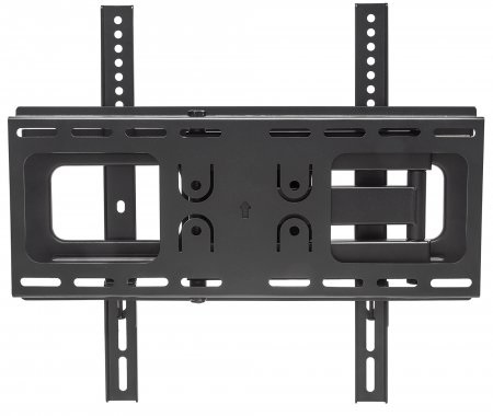 Manhattan Supporto Murale Universale Full-Motion per TV 32-55'' - Inclinazione -20° a 10°, Orientamento 180°, Fino a 50 kg, VESA 400x400, Nero
