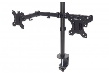 Manhattan 461528 Supporto da Scrivania per 2 Monitor 13-32'' (33-81,3 cm) con Morsetto - Capacità 16 kg, Full Motion