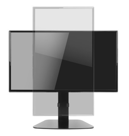 Manhattan 461894 Supporto da Tavolo per Monitor/TV 15-32'' con Molla a Gas Regolabile, Capacità 8 kg, Inclinazione /-20°, Rotazione /-45°, Nero