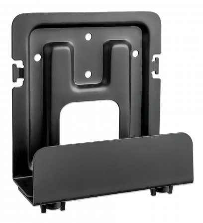 Manhattan Supporto a muro per Box di Streaming e Media Player Nero - Fino a 5 kg, Regolabile 47-76 mm