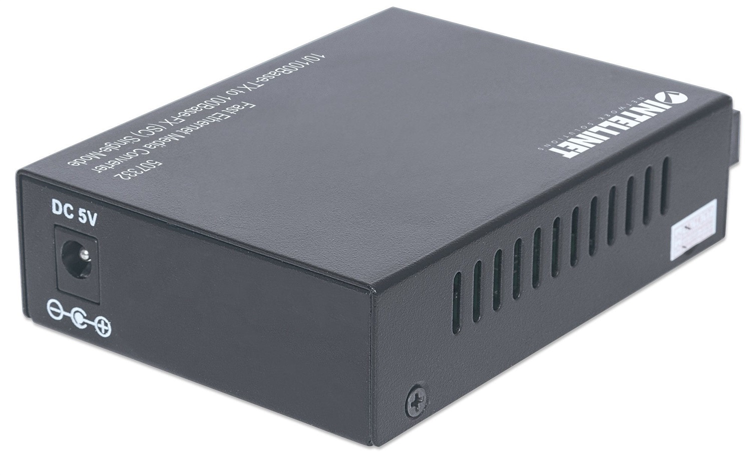 Intellinet Media Converter Fast Ethernet Monomodale 100 Mbps, Porta Fibra SC, Distanza oltre 20 km