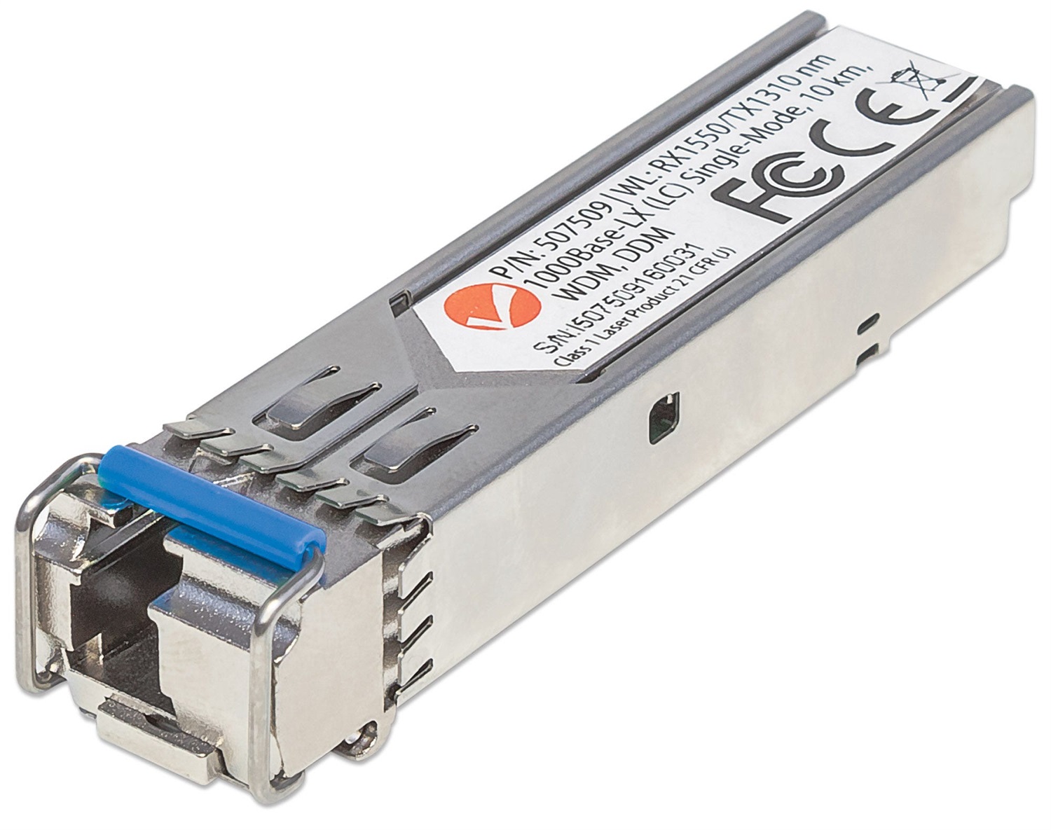 Intellinet 507509 Transceiver Gigabit Fibra Ottica WDM Bidirezionale SFP 1000 Mbit/s, Porta Monomodale LC, Fino a 10 km