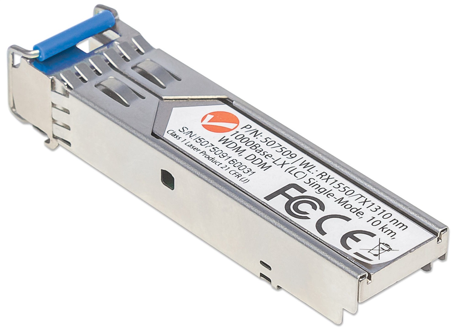 Intellinet 507509 Transceiver Gigabit Fibra Ottica WDM Bidirezionale SFP 1000 Mbit/s, Porta Monomodale LC, Fino a 10 km
