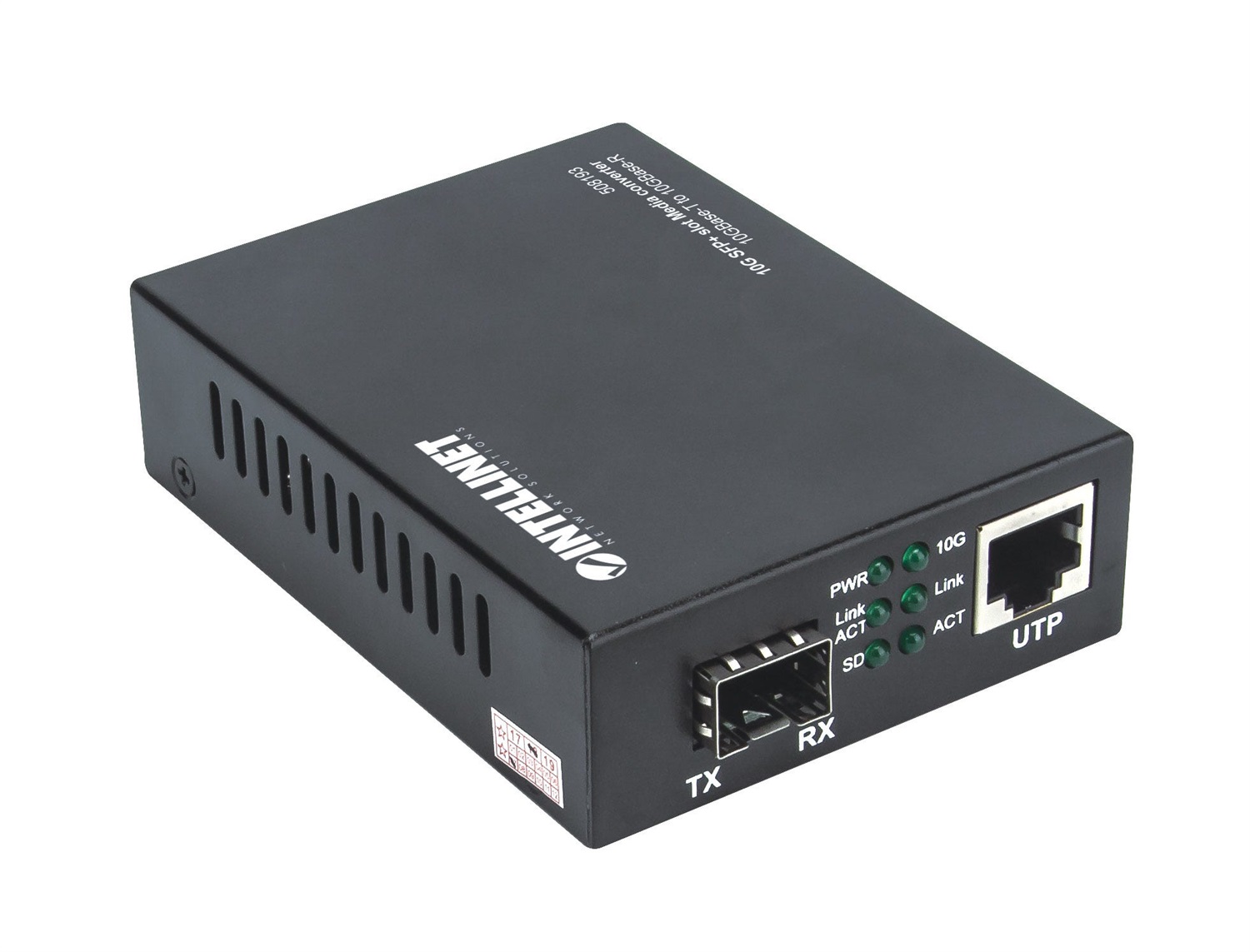 Intellinet 508193 Media Converter 10GBase-T a 10GBase-R - 10000 Mbit/s, SFP , Cablato