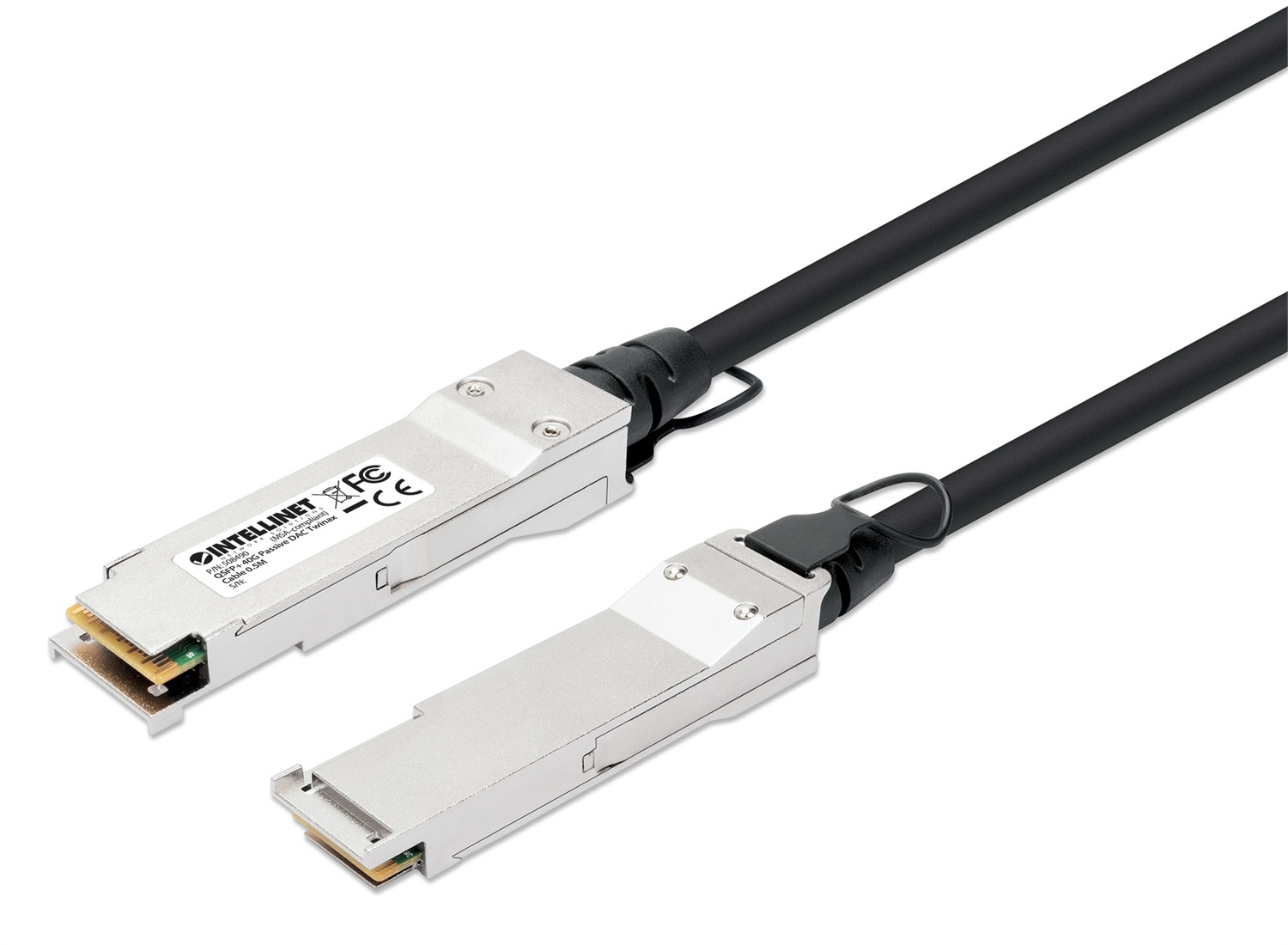 Intellinet Cavo Twinax DAC Passivo QSFP 40G 0,5 m - Rame, Bassa Latenza, Compatibile con Cisco