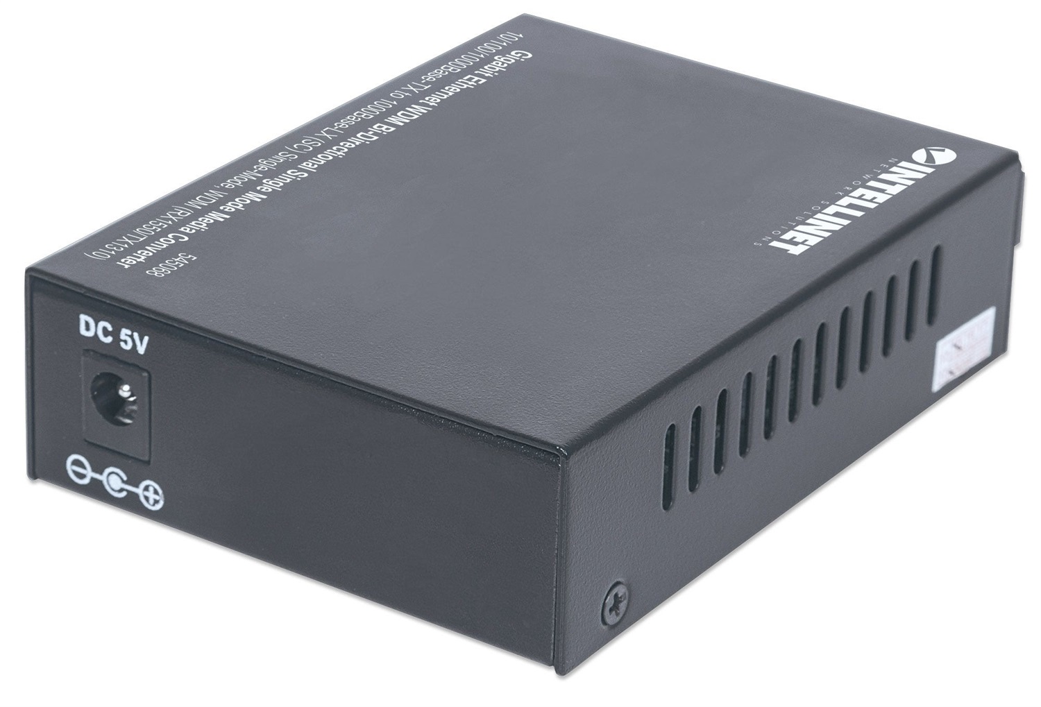 Intellinet 545068 Convertitore Multimediale di Rete Gigabit Ethernet WDM Bidirezionale Monomodale 1000 Mbit/s RX1550/TX1310 Colore Nero