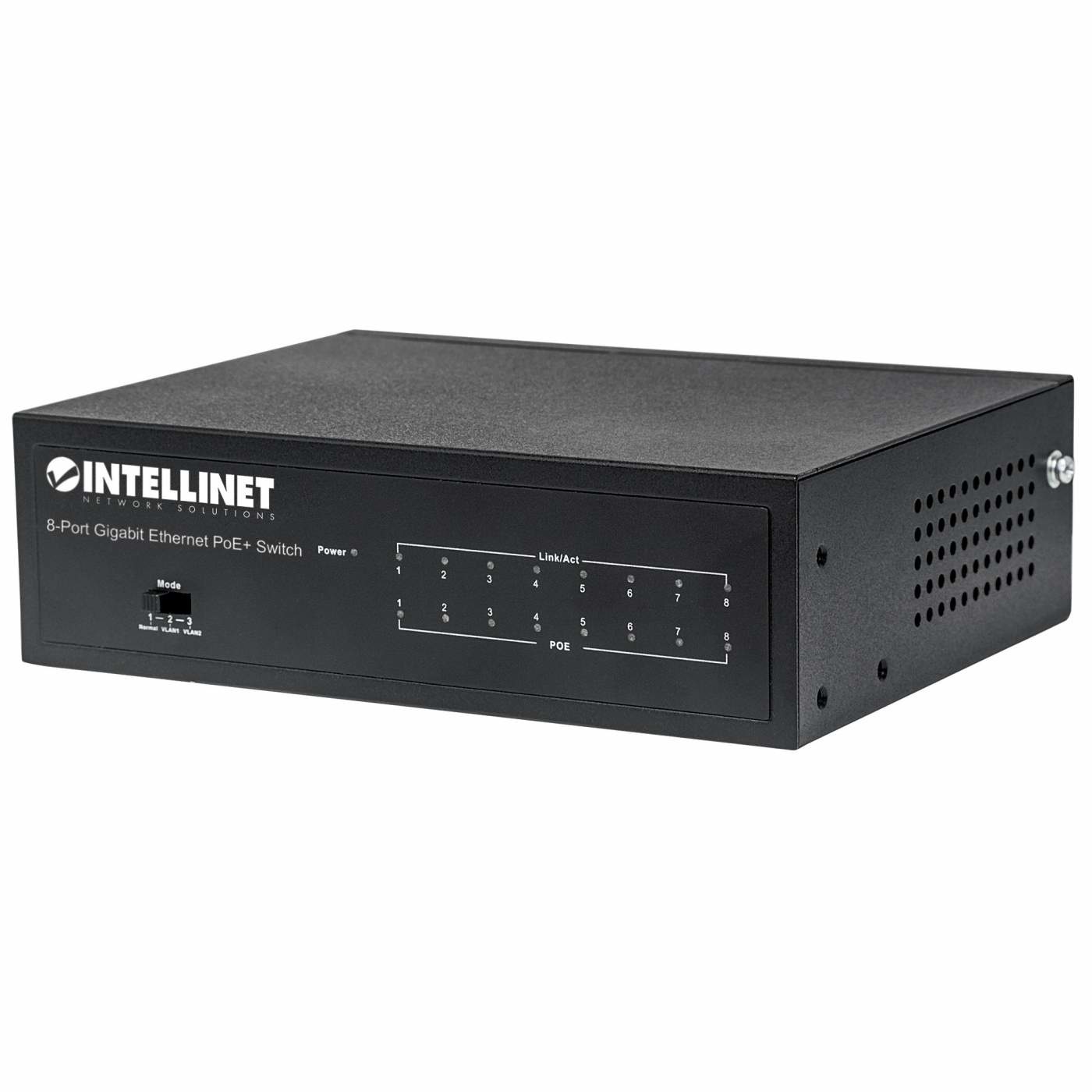 Intellinet Switch Gigabit Ethernet 8 Porte PoE - 10/100/1000 Mbps, Compatibile IEEE 802.3at / af