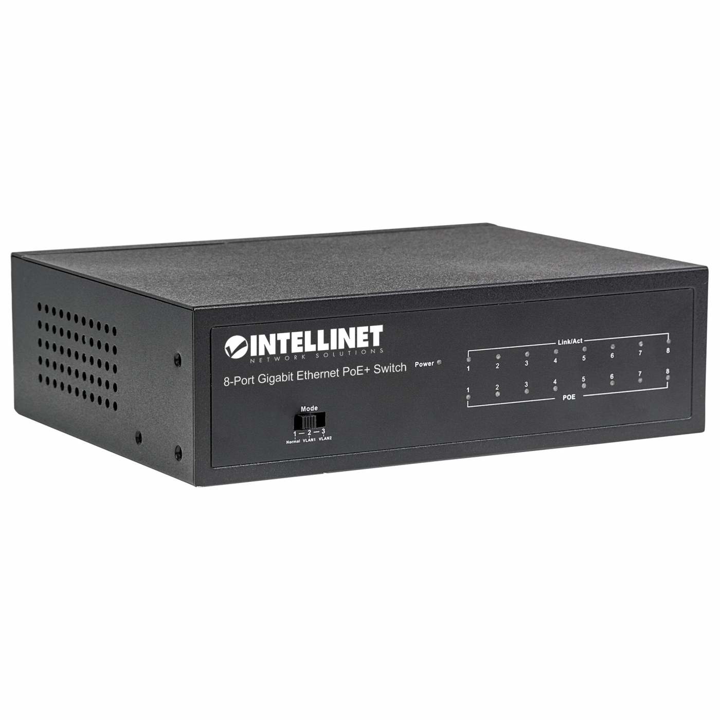 Intellinet Switch Gigabit Ethernet 8 Porte PoE - 10/100/1000 Mbps, Compatibile IEEE 802.3at / af