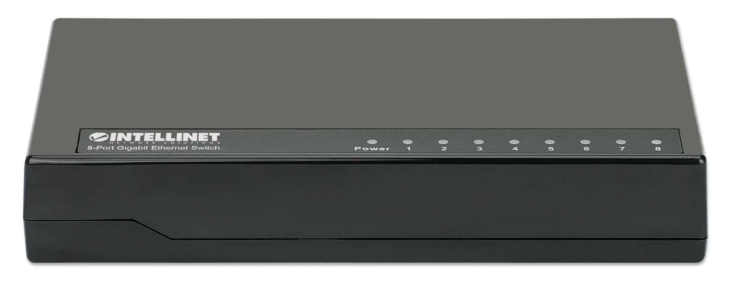 Intellinet Switch Gigabit Ethernet PoE 8 Porte - Installazione Plug-and-Play, Colore Nero