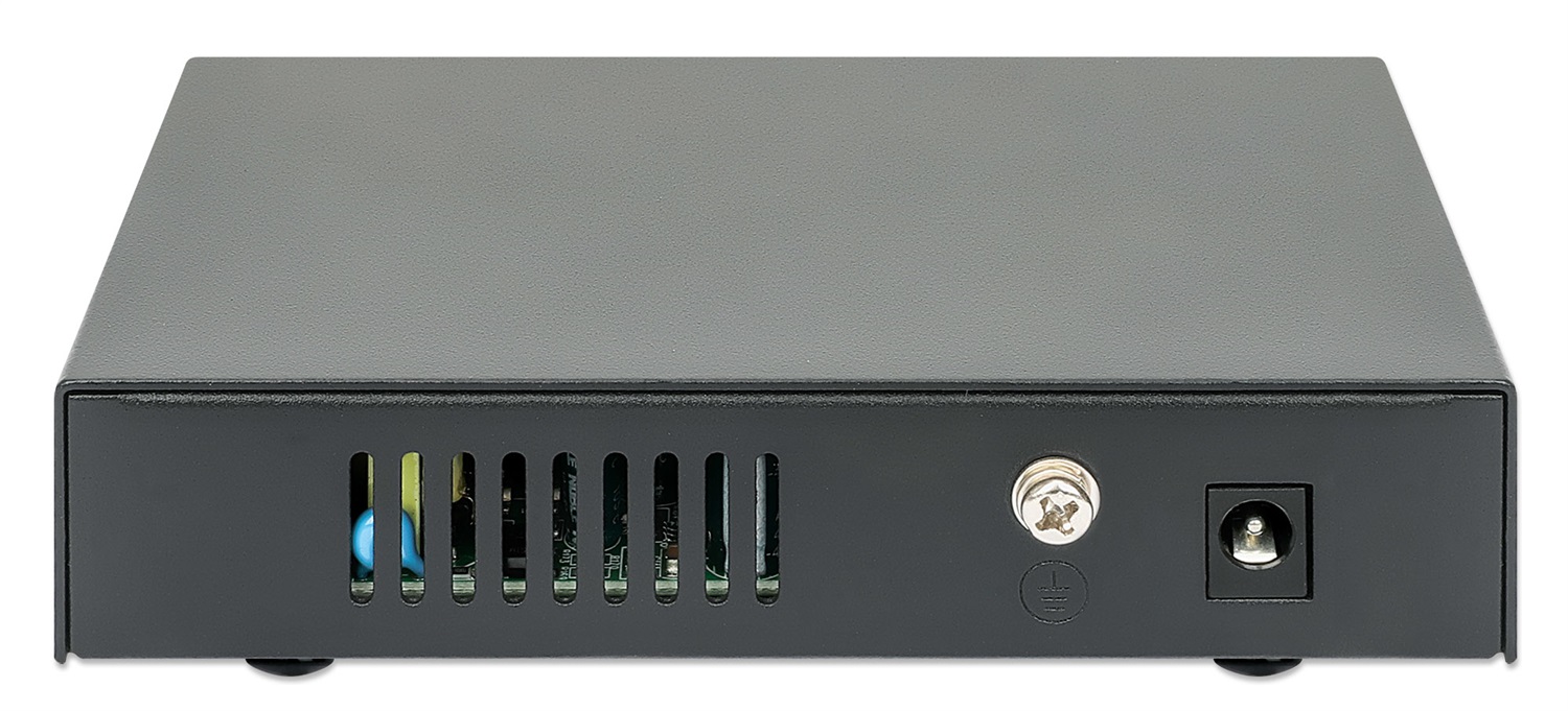 Intellinet 561839 Switch di rete Gigabit Ethernet PoE 5 porte (10/100/1000 Mbps) - Supporto Power over Ethernet fino a 30W per porta