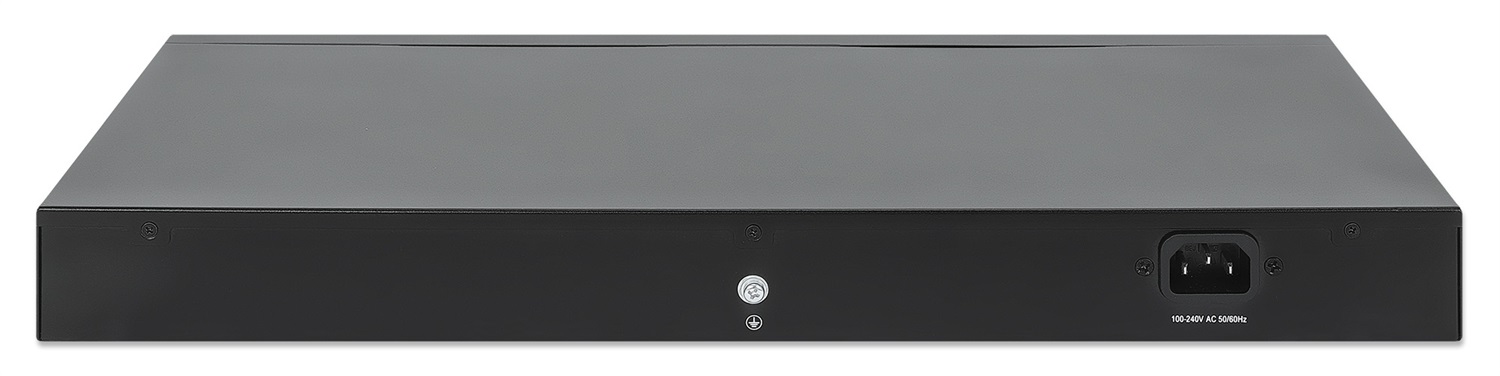 Intellinet 561846 Switch di Rete Gestito L2 Gigabit Ethernet (10/100/1000) con 24 Porte RJ-45, Supporto Power over Ethernet (PoE), Montaggio Rack 1U, Nero