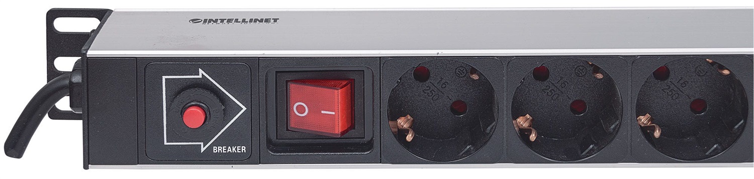 Intellinet 714044 unità di distribuzione dell'energia (PDU) 12 presa(e) AC 1U Nero