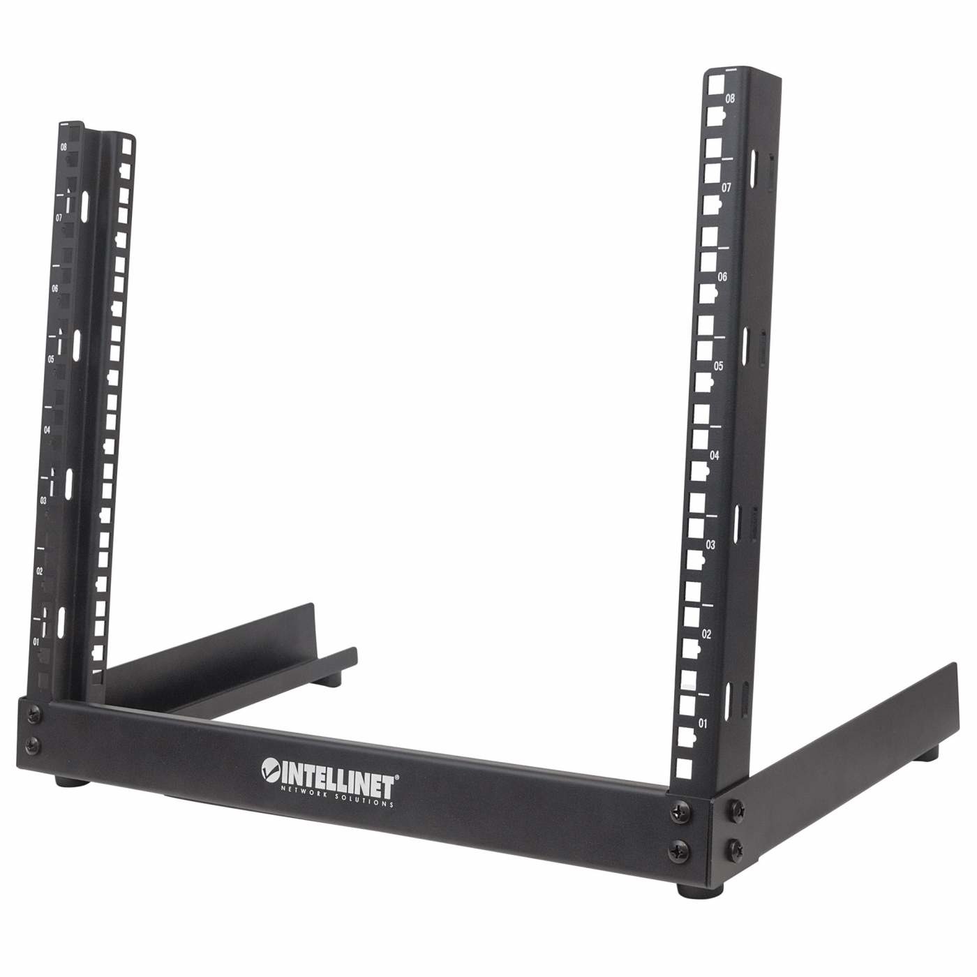Intellinet Rack 19 Open Frame Desktop 8U Indipendente Nero - Facile Installazione e Design Leggero