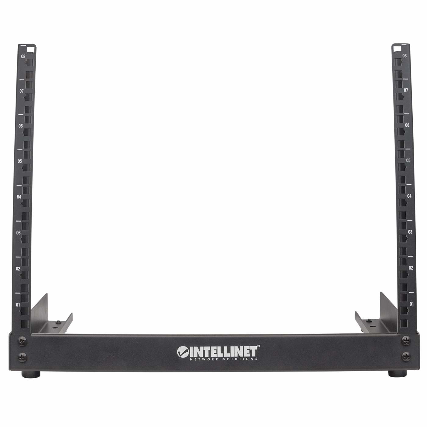 Intellinet Rack 19 Open Frame Desktop 8U Indipendente Nero - Facile Installazione e Design Leggero