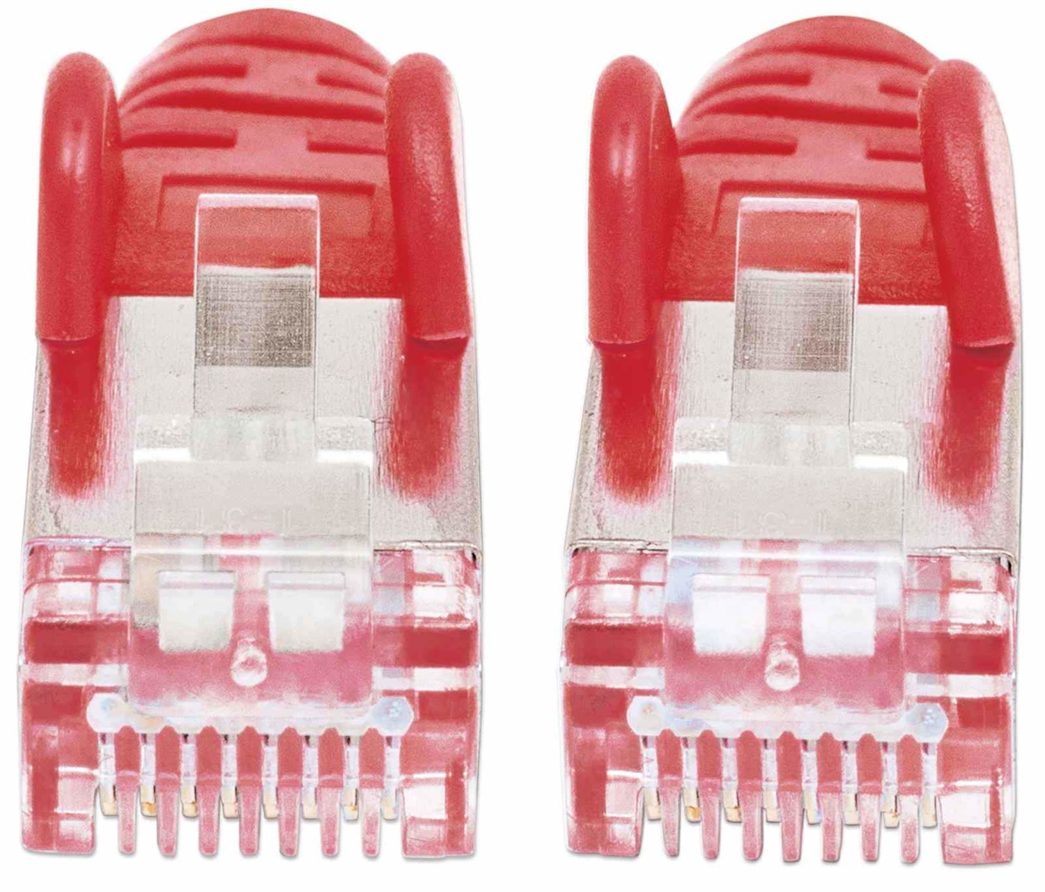 Intellinet 740692 Cavo di rete Patch Cat.7 Rosso 1 m S/FTP RJ45 6A in rame LSZH