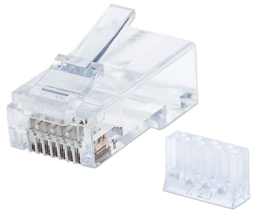Intellinet 790604 Cavo di Collegamento RJ45 Cat6 U/UTP Trasparente - Confezione da 90 Plug Modulari