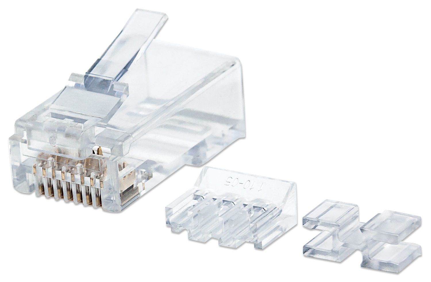 Intellinet 790659 Connettore Modulare Cat6A RJ45 Trasparente - Confezione da 80 Plug