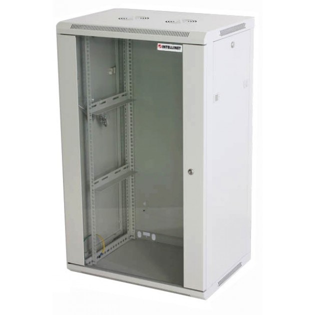 TECHLY I-CASE EW-2020GL Armadio Rack 19'' Da Parete 20U Grigio con Porta in Vetro Temperato