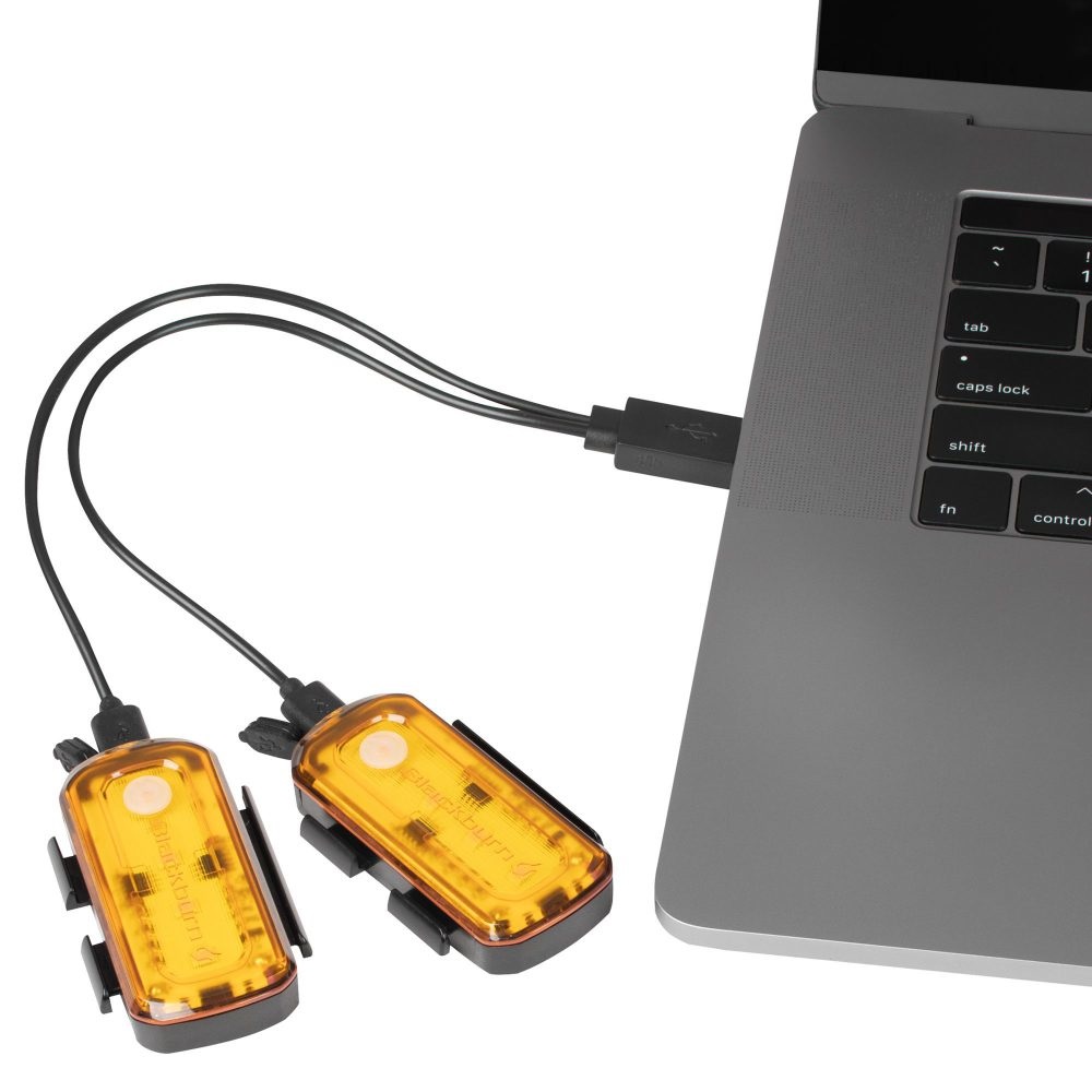 Blackburn Grid Side Beacon - Set Fanali Unisex Adulto, 85 Lumen, Montaggio Universale, Visibilità 360°, Ricaricabili, Nero