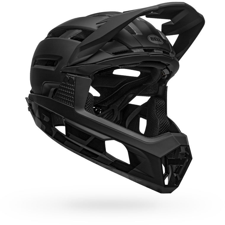 BELL Super Air R MIPS Casco Unisex Matte/Gloss Black L (58-62cm) - Ventilazione Avanzata e Mentoniera Removibile