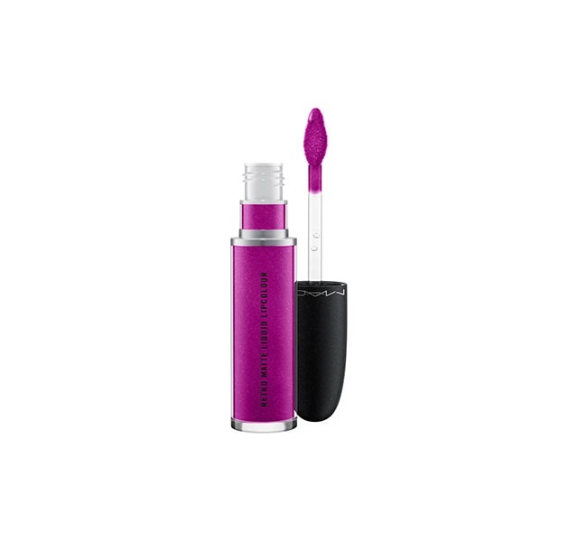 MAC Retro Matte Liquid Lipcolour Metallics - Atomized, Tinta Labbra 5 ml, Texture Liquida e Cremosa, Finitura Metallica
