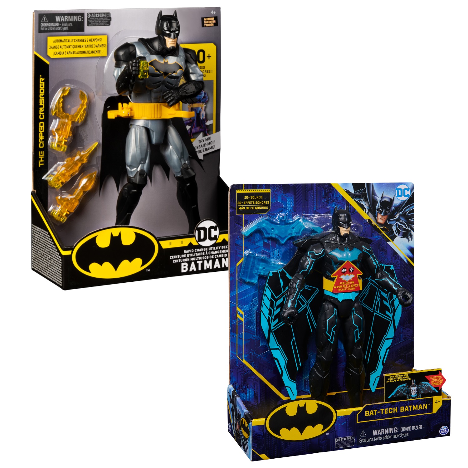 DC Comics Batman Deluxe - Personaggio in scala da 30 cm con Cintura Cambio Rapido, dai 4 anni