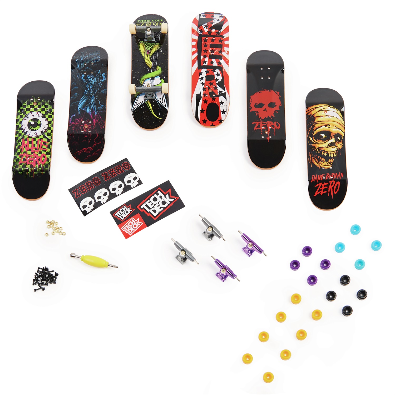Spin Master Tech Deck - Confezione Premium da 6 Mini Skate Assortiti e Originali, 6028845, Fingerboard per Bambini da 6 Anni