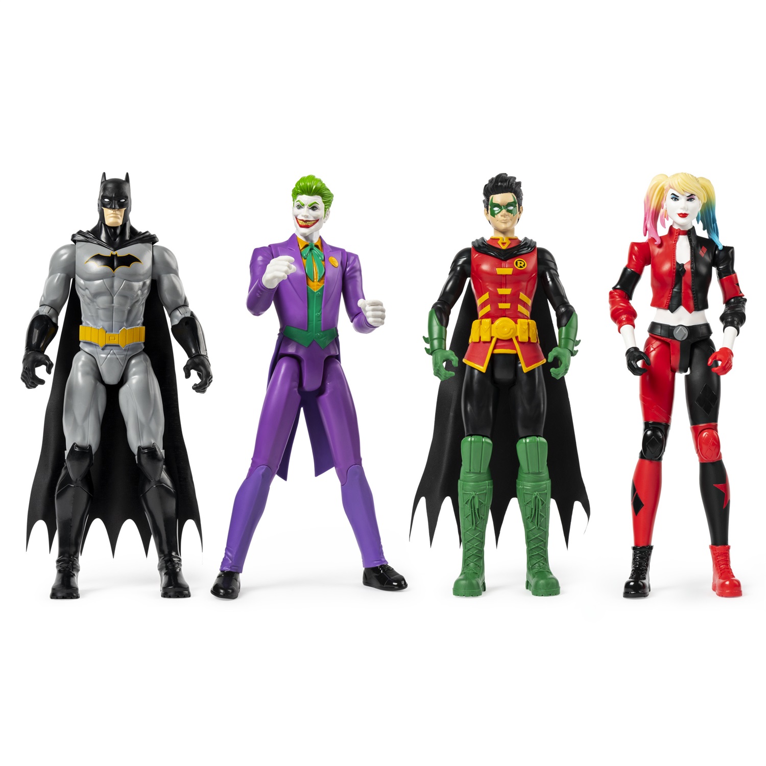 Spin Master DC Comics Batman Set di 4 Action Figures da 30 cm - Batman, Robin, Copperhead e Talon