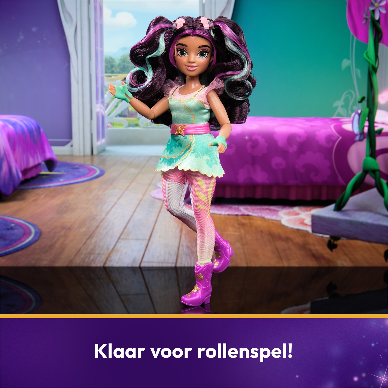 Spin Master Unicorn Academy Bambola Ava 24 cm con Capelli con Colpi di Sole, 7 Accessori alla Moda e Strumento per lo Styling, per Bambine 4 Anni
