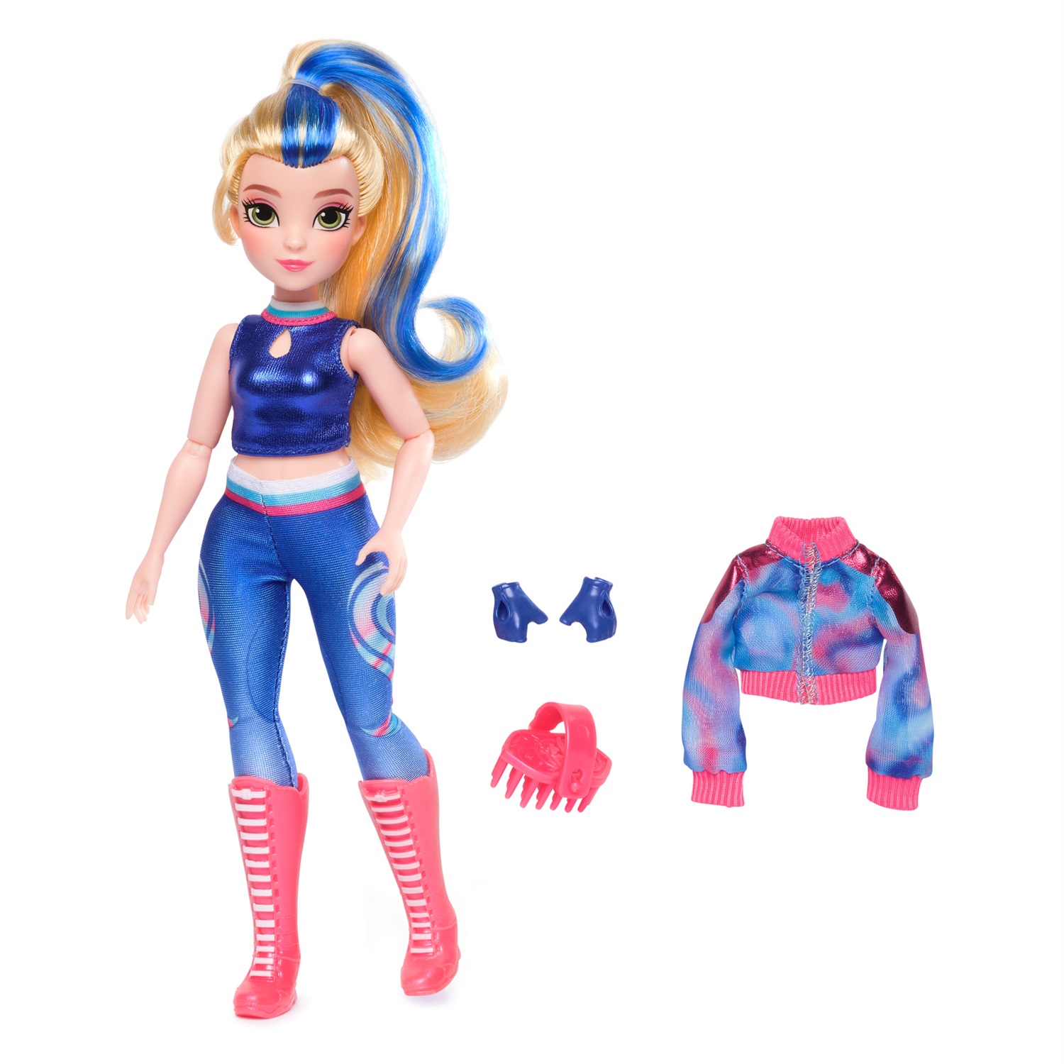Spin Master Unicorn Academy - Bambola Isabel 24 cm con Capelli con Colpi di Sole, 5 Accessori alla Moda e Strumento per lo Styling