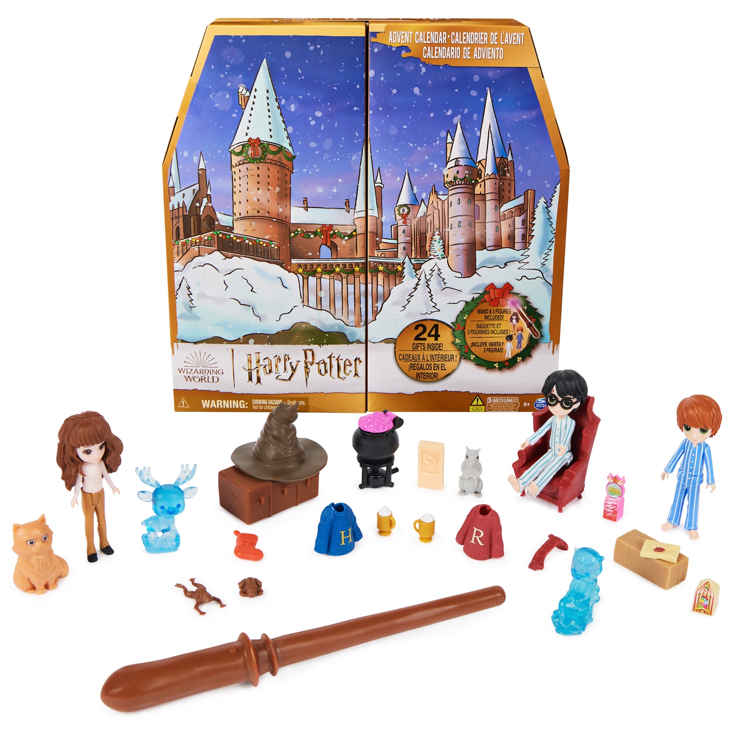 Wizarding World Harry Potter - Calendario dell'Avvento Magical Minis con 24 Regali, 2024, Giocattoli a Sorpresa per Bambini 6 Anni