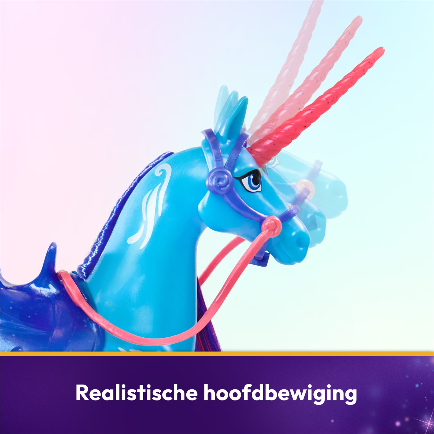 Spin Master Unicorn Academy - Unicorno River 28 cm con Luci e Suoni, 2 Accessori per l'Equitazione, Compatibile con la Bambola di Isabel