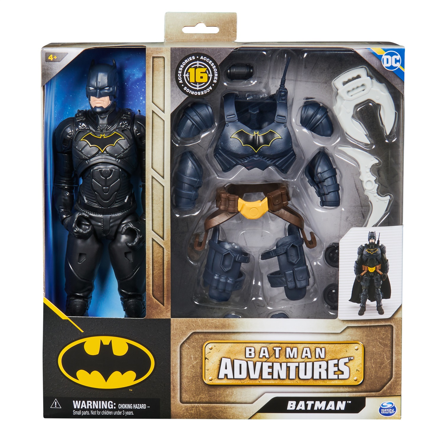 DC Comics Action Figure Batman Adventures - Supereroe Giocattolo in Scala, Alto 30 cm, con 16 Accessori Intercambiabili e 17 Punti di Articolazione, Giochi per Bambini e Bambine, 4 Anni