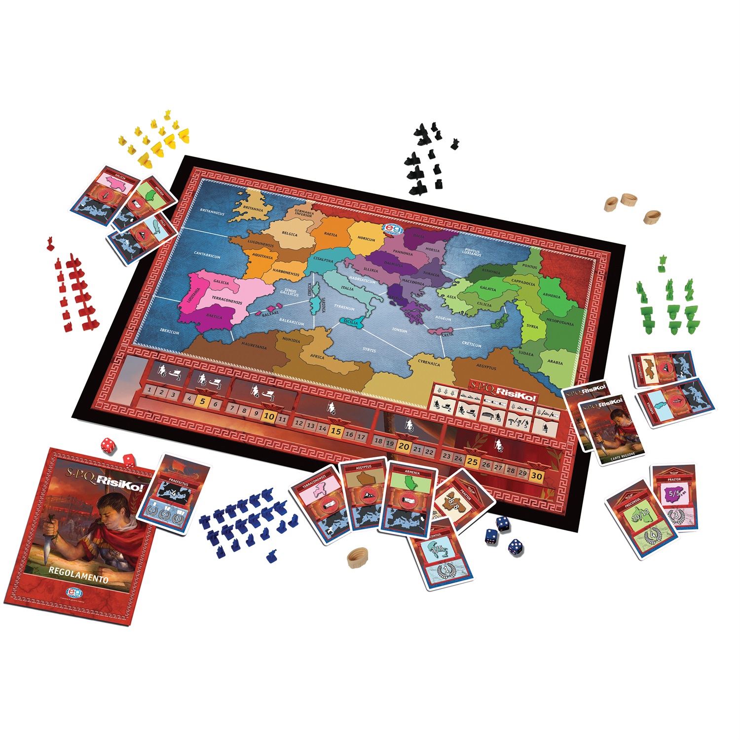 Spin Master SPQRisiKo - Gioco da Tavolo Strategico Ambientato nell'Antico Impero Romano, Età 8