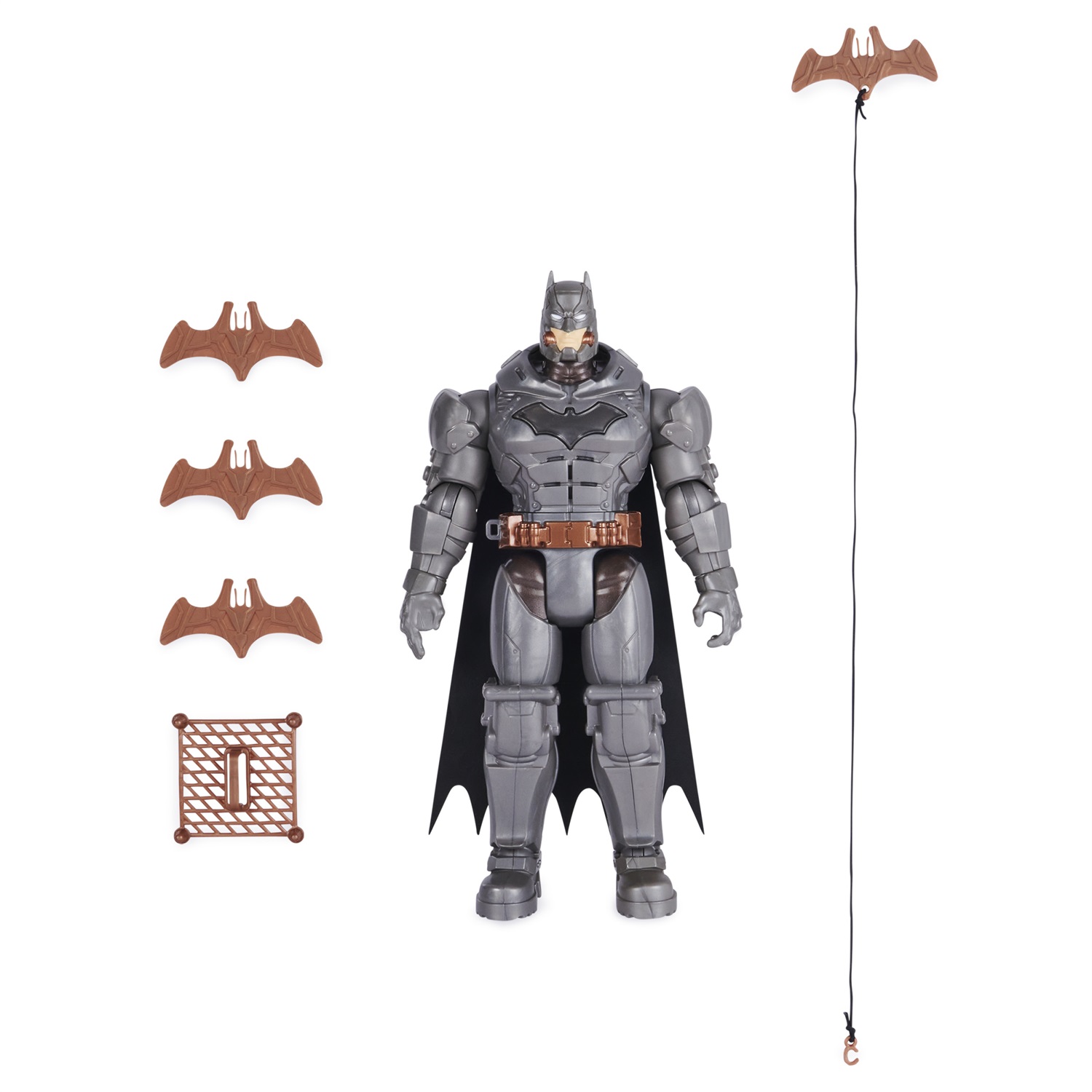 DC Comics Batman Deluxe Battle Strike - Personaggio da 30 cm con Armatura Completa, 5 Accessori e Oltre 20 Suoni