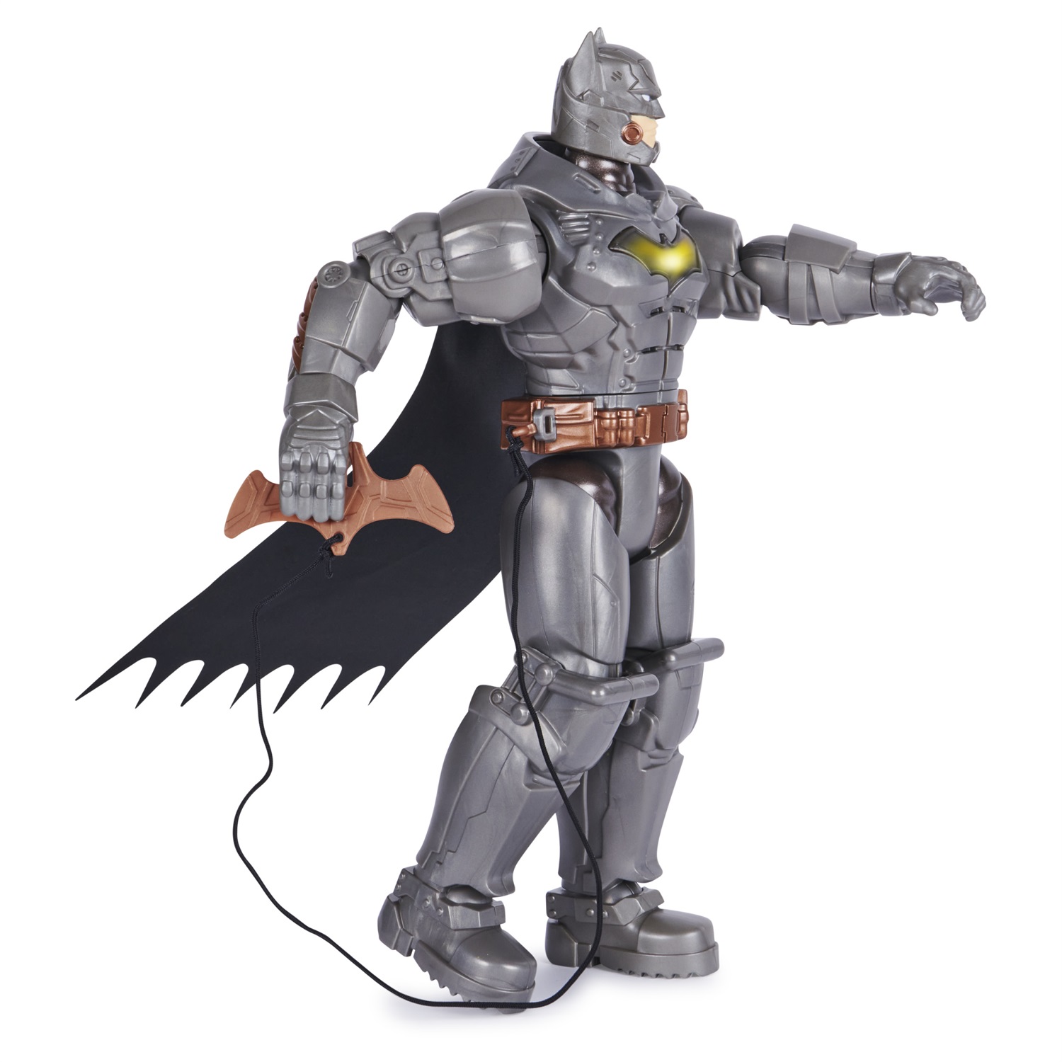 DC Comics Batman Deluxe Battle Strike - Personaggio da 30 cm con Armatura Completa, 5 Accessori e Oltre 20 Suoni