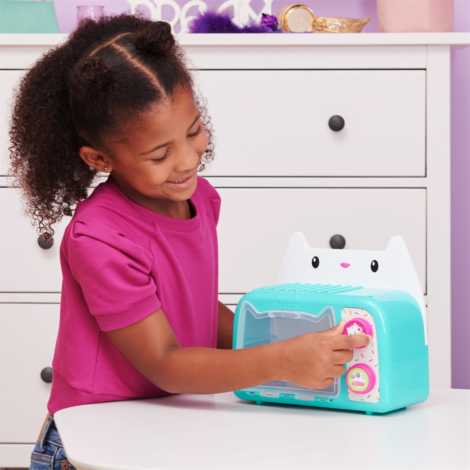 Gabby's Dollhouse Forno Cucina Cakey con Luci e Suoni, Accessori da Cucina e Cibi Giocattolo per Bambini dai 3 Anni, Colore Nero, M