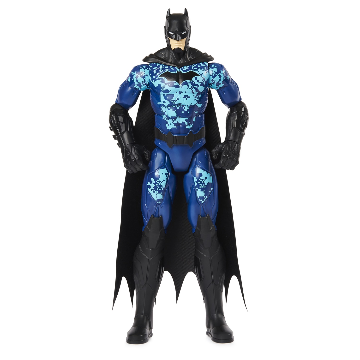 DC Comics Batman Bat-Tech Action Figure con Armatura Blu da 30 cm, 11 Punti di Articolazione, per Bambini dai 3 Anni in Su