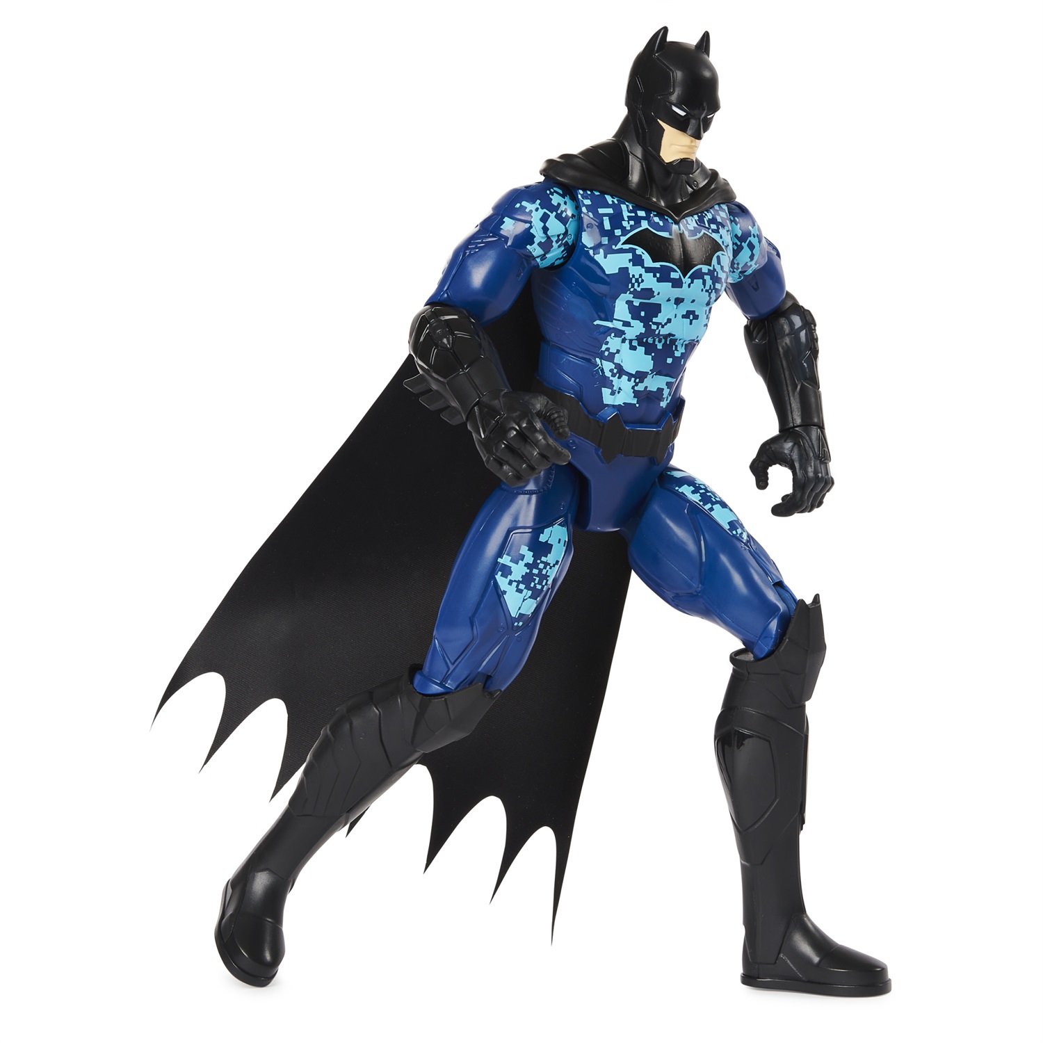 DC Comics Batman Bat-Tech Action Figure con Armatura Blu da 30 cm, 11 Punti di Articolazione, per Bambini dai 3 Anni in Su