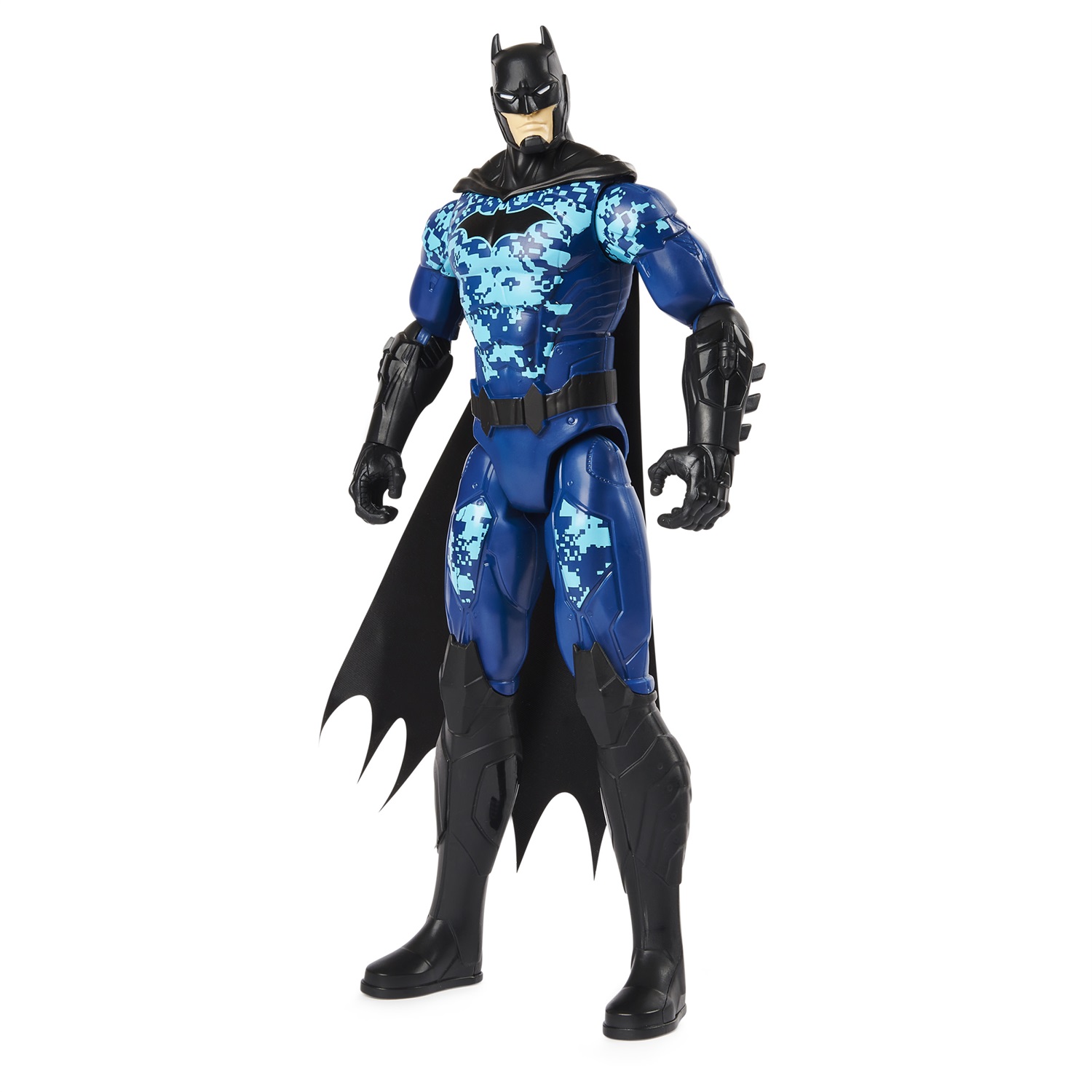 DC Comics Batman Bat-Tech Action Figure con Armatura Blu da 30 cm, 11 Punti di Articolazione, per Bambini dai 3 Anni in Su