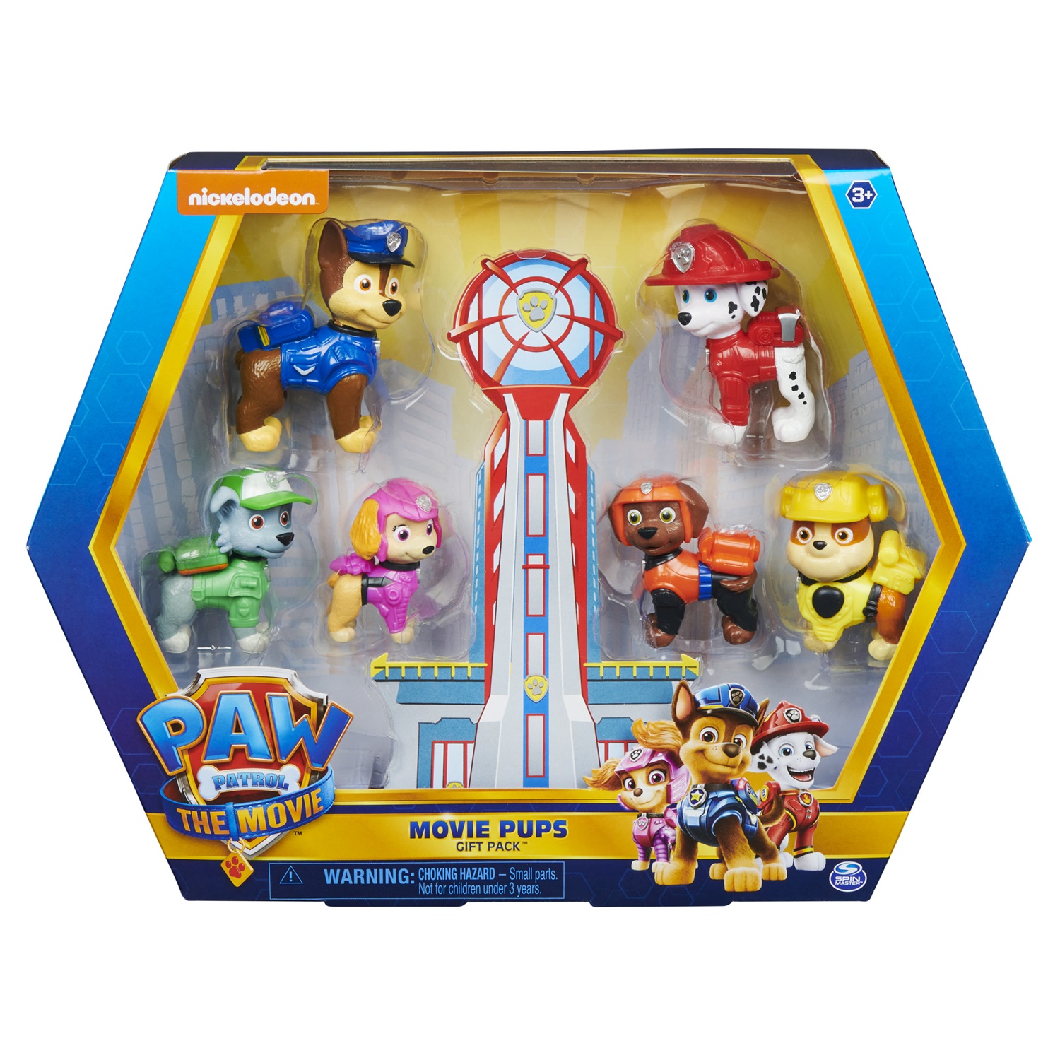 PAW Patrol , Confezione regalo cuccioli da IL FILM con 6 personaggi giocattolo da collezione, giocattoli per bambini dai 3 anni in su