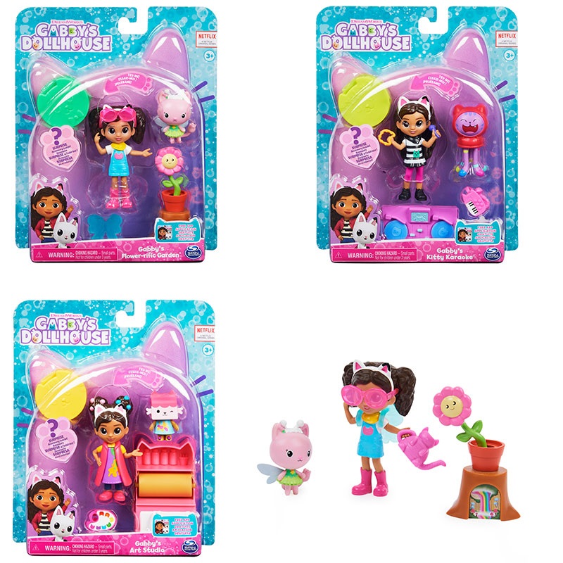 Spin Master Gabby's Dollhouse Set Art Studio con 2 personaggi, 2 accessori, scatola con sorpresa e mobile - Giocattolo per bambini dai 3 anni in su