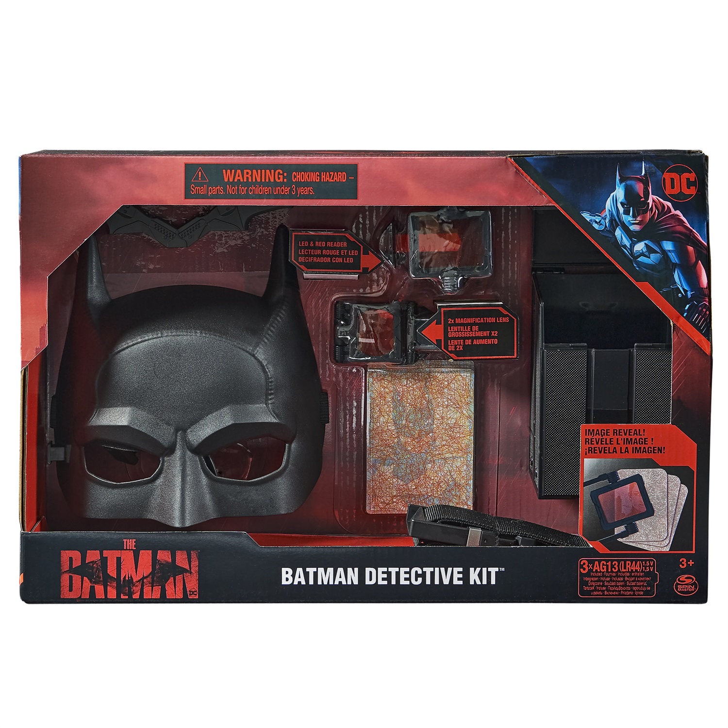 Spin Master | Maschera Batman Detective | Set di Gioco Interattivo con Accessori, Cintura Multiuso e Carte Indizi, per Bambini dai 4 Anni in Su